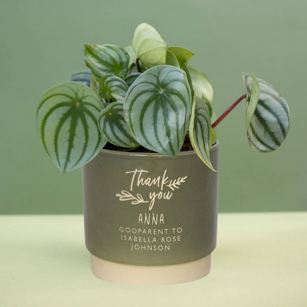 Personalised Godparents Indoor Plant Pot, 1 of 6