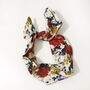 Autumn Flower Print Cotton Wire Headband, thumbnail 5 of 6