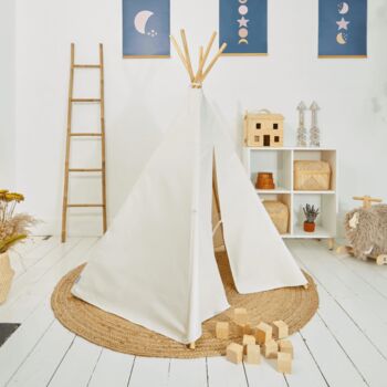 Personalised Creamy White Teepee Tent, 3 of 6