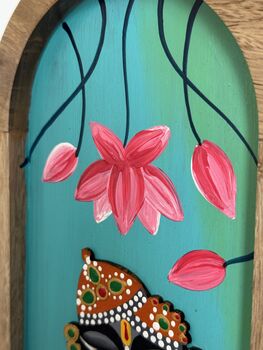 Handpainted Pichwai Wall Plates, Set Of Two, 7 of 12