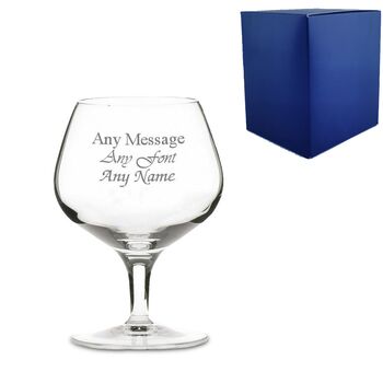 Personalised Napoleon Brandy Glass With Gift Box, 3 of 4