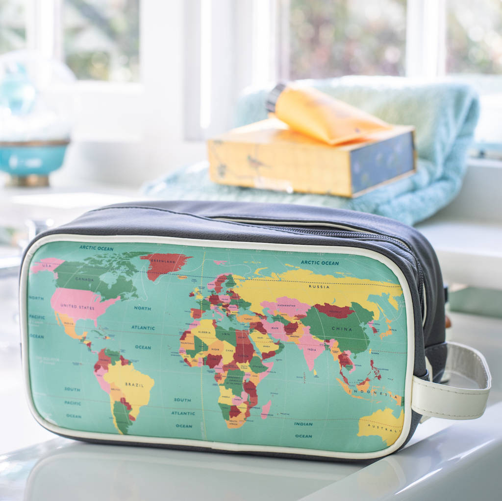 World Map Wash Bag, 1 of 2