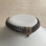 Grey 18 K Gold Plated Handcrafted Pearl Choker Set, thumbnail 1 of 8