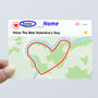 Personalised Heart Training Art Card Runners Cyclists, thumbnail 2 of 5