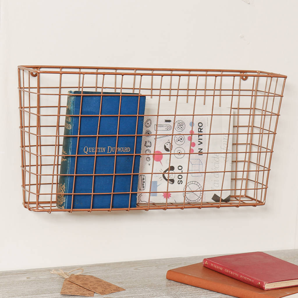 Copper Wire Industrial Storage Basket By Dibor