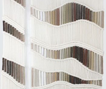 Large Macrame Wall Hanging: 'Dunes' Brown Ombre Fiber Art, 5 of 7