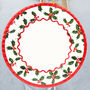 Holly Large Dinner Paper Plate Set 10 Eco Friendly Christmas Party, thumbnail 3 of 4