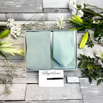 Seagrass Wedding Tie Set, 11 of 12