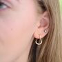 Gold Organic Twist Hoop Earrings, thumbnail 1 of 7