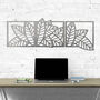 Triple Wooden Panel Leaves Elegance Wall Art Set, thumbnail 9 of 12