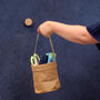 Brown Hanging Paper And Leather Planter Or Storage Bag, thumbnail 5 of 12