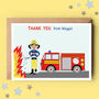 Firefighter Child Thank You Note Cards, thumbnail 2 of 3