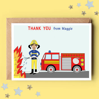 Firefighter Child Thank You Note Cards, 2 of 3