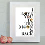 Personalised Moon And Back Framed Print, thumbnail 1 of 2