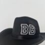 Personalised Black Cowboy Hat With Initials Or Numbers, thumbnail 2 of 4