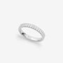 Sterling Silver Ring Band With Sparkling Cubic Zirconia, thumbnail 1 of 4