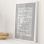 Personalised 50th Birthday Word Art Gift, thumbnail 1 of 6