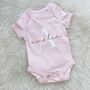 Rose Gold Girls Babygrow Personalised With Name, thumbnail 1 of 2