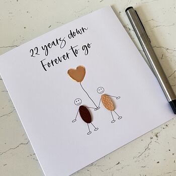 22nd Wedding Anniversary Card Copper, 4 of 5