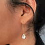 Aquamarine Blue Crystal Statement Earrings, thumbnail 2 of 3