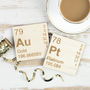 Pair Of Wooden Periodic Table Coasters, thumbnail 2 of 4