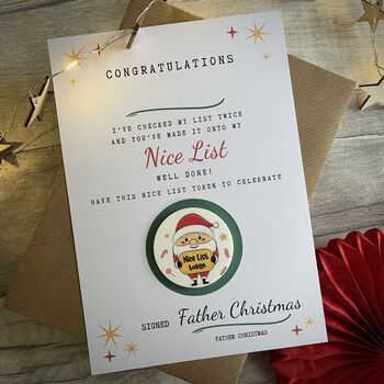 Father Christmas' Nice List Token Certificate, 4 of 4