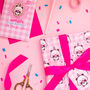 Gingham Party Panda Wrapping Paper With Tags, thumbnail 8 of 8
