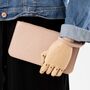 Smoke Rose Wristlet Clutch Leather Purse, thumbnail 1 of 11