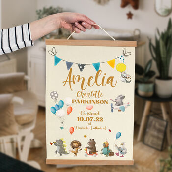 Personalised Cotton Christening Print, 6 of 9