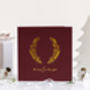 Luxury Hot Foil Burgundy And Gold Christmas Card, thumbnail 2 of 2