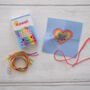 Kawaii Rainbow Heart Mini Cross Stitch Kit, thumbnail 2 of 9