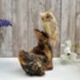 Wooden Owl Ornament Driftwood Sculpture Tawny Owl Gift, thumbnail 6 of 8