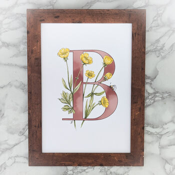 B Is For Buttercup Coloured Initial Print, 8 of 11