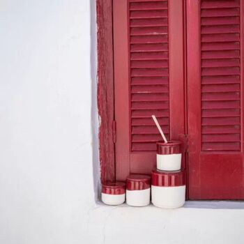 Mediterranean White Clay Scented Candle 'Orange Grove', 2 of 3