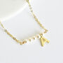 Asymmetric Pearl Bar Initial Necklace, thumbnail 8 of 10