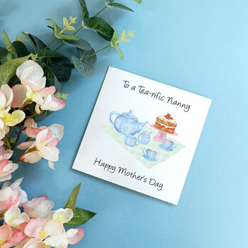 Tea And Cake Personalised Mother's Day Card, 7 of 10