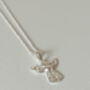 Sterling Silver Filigree Angel Pendant Necklace, thumbnail 7 of 9