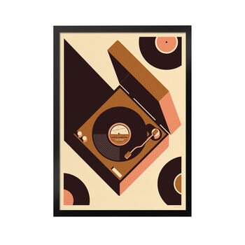 Personalised Special Song Record Player Print, Unframed, 4 of 8