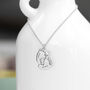 Personalised Baby Feet Necklace In Silver, thumbnail 1 of 2