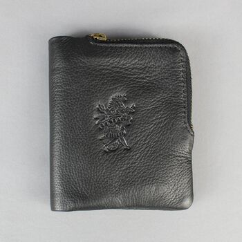 'Lander' Men's Leather Bi Fold Wallet In Black, 6 of 12