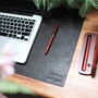 Vintage Leather Personalised Home Office Desk Mat, thumbnail 3 of 12