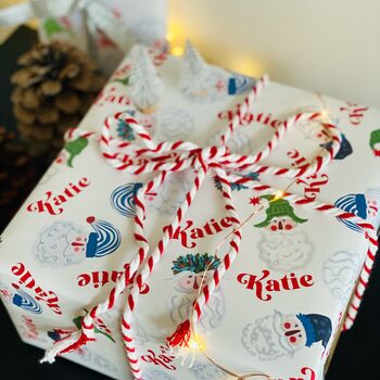 Santa Personalised Christmas Wrapping Paper, 4 of 11