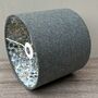 Enid Roan Blue Tweed Floral Lined Lampshades, thumbnail 7 of 10