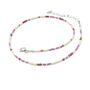 Pink Tourmaline And Sterling Silver Beaded Layered Wrap Bracelet, thumbnail 5 of 5