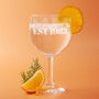 Personalised Mum Est. Retro Font Mother's Day Gin Glass, thumbnail 4 of 6