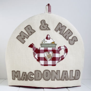 Personalised Mr And Mrs Tea Cosy Gift, 7 of 12