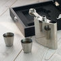 Luxury Engraved Hip Flask Presentation Set, thumbnail 1 of 8