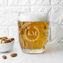 Monogrammed Wreath Dimpled Beer Glass, thumbnail 1 of 6