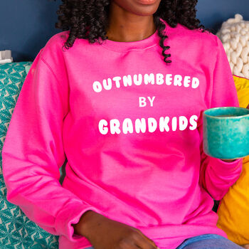 'Outnumbered By Grandkids' Grandma Sweatshirt, 4 of 12
