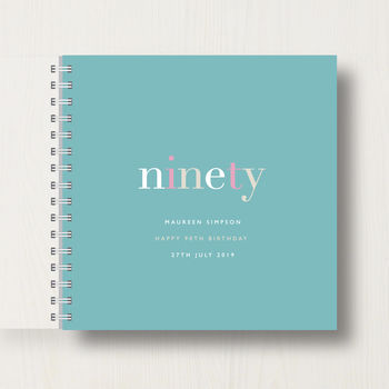 Personalised 90th Birthday Memory Book, 9 of 11
